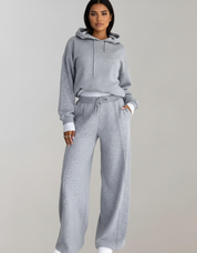Zara Women's Lounge Set | Modern Hoodie and Wide-Leg Trousers