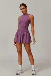 Kylie Women's Dress | Half-Zip Mini Style with Built-In Shorts