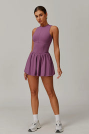 Kylie Women's Dress | Half-Zip Mini Style with Built-In Shorts
