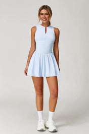 Kylie Women's Dress | Half-Zip Mini Style with Built-In Shorts