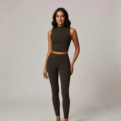 Bella Women's Crop Top | High Neckline Stretch Fit