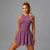 Samantha Women's Active Dress | A-Line Design with Built-In Shorts