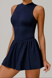 Samantha Women's Active Dress | A-Line Design with Built-In Shorts