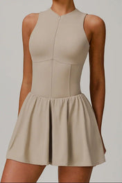 Samantha Women's Active Dress | A-Line Design with Built-In Shorts