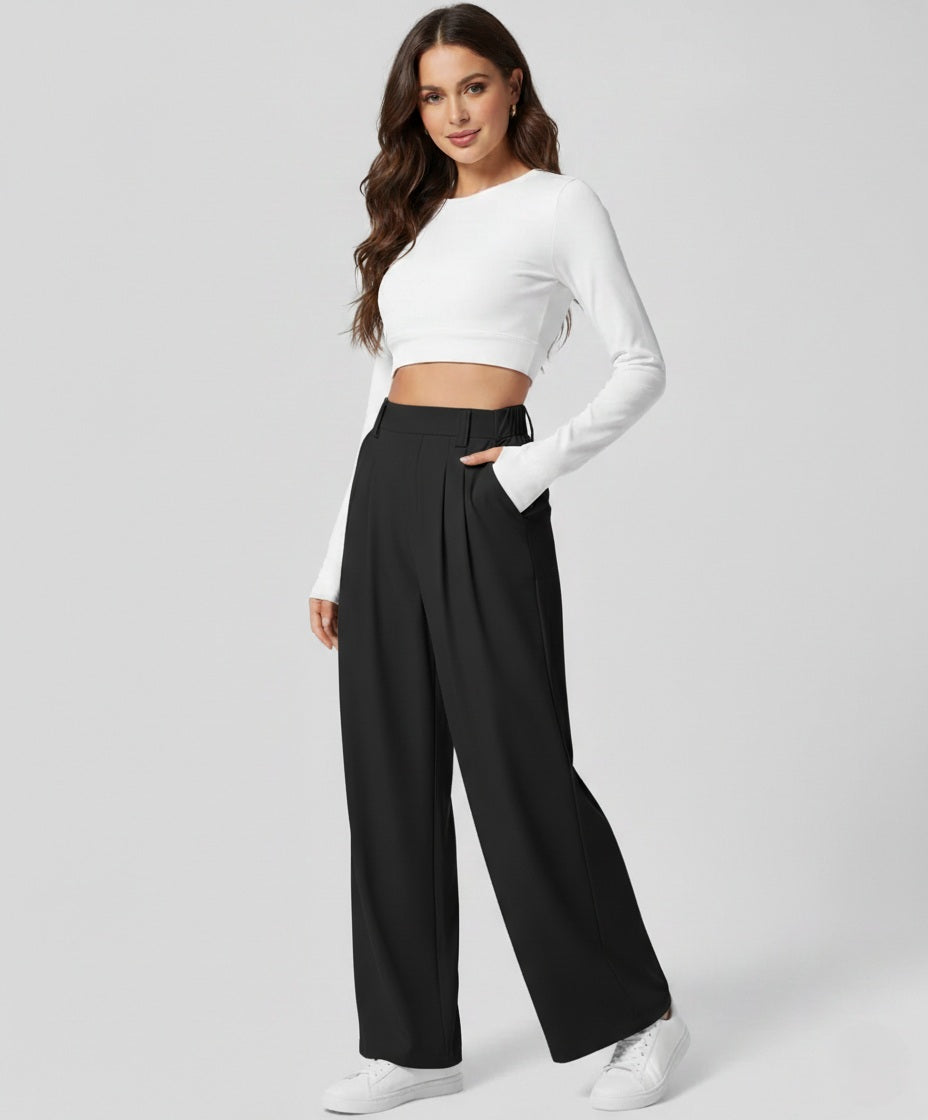 Sabrina Women's Palazzo Pants | High-Waist Wide-Leg Trousers